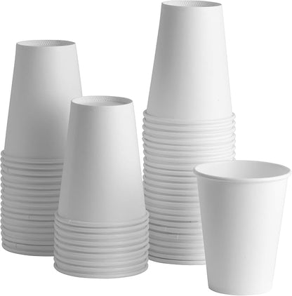 GUSTO 12 oz Disposable White Paper Cups Hot Coffee Cups | Eco-Friendly Material by GUSTO