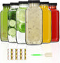 AuroTrends 6-Pack 12oz Glass Bottles w Lids by AuroTrendsDirect