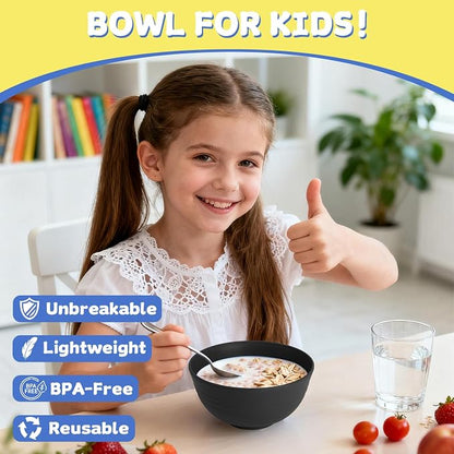 Wheat Straw Bowls Set of 6, Unbreakable Lightweight 26 OZ Cereal Bowls - Image 7