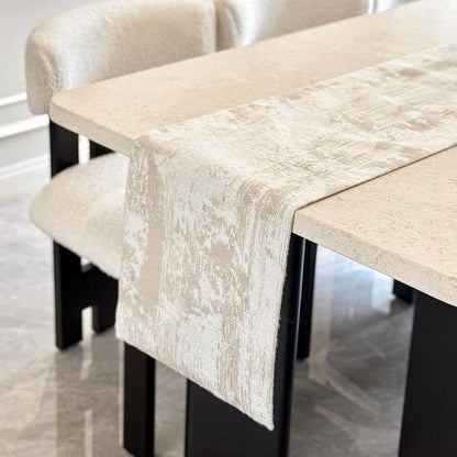 Table Runner Cashmere Texture for Home Decor 72 Inches Long Farmhouse Table by ZIWUROAD