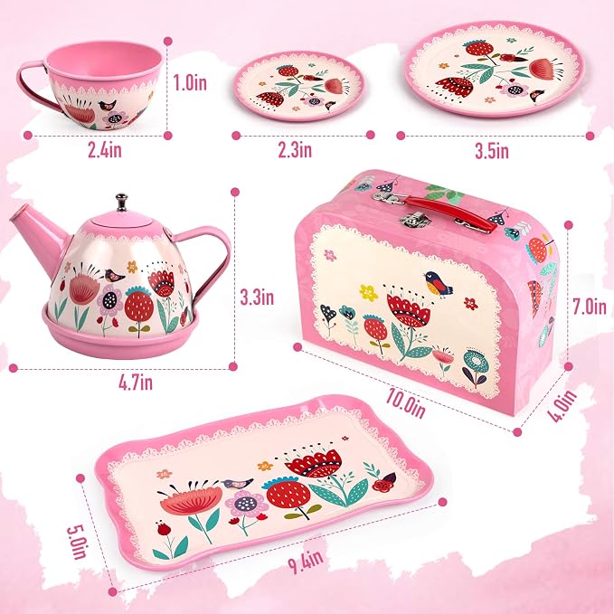D-FantiX Kids Tea Set for Little Girls - Image 4
