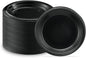 PLASTICPRO 400 PCS Black Plastic Plates Light Weight 6 Inch Plastic Dessert by PLASTICPRO