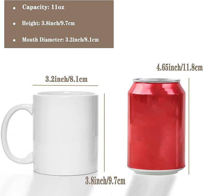 TANGLONG 11oz White Ceramic Sublimation Cups, Ceramic Cup, Sublimation Mugs - Image 2