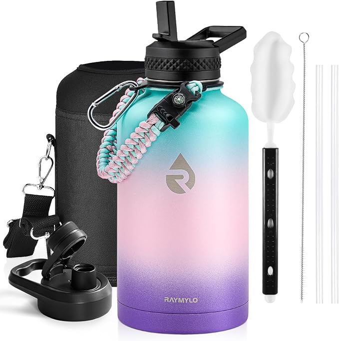 RAYMYLO Insulated Water Bottle 64 oz, Triple Wall Vacuum Stainless Steel | by RAYMYLO