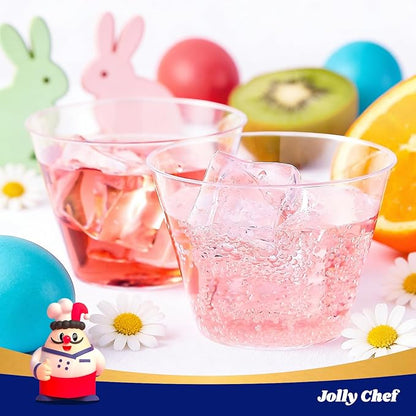 JOLLY CHEF 9 oz Clear Disposable Plastic Cups, 50 Pack Disposable Cups - Image 7