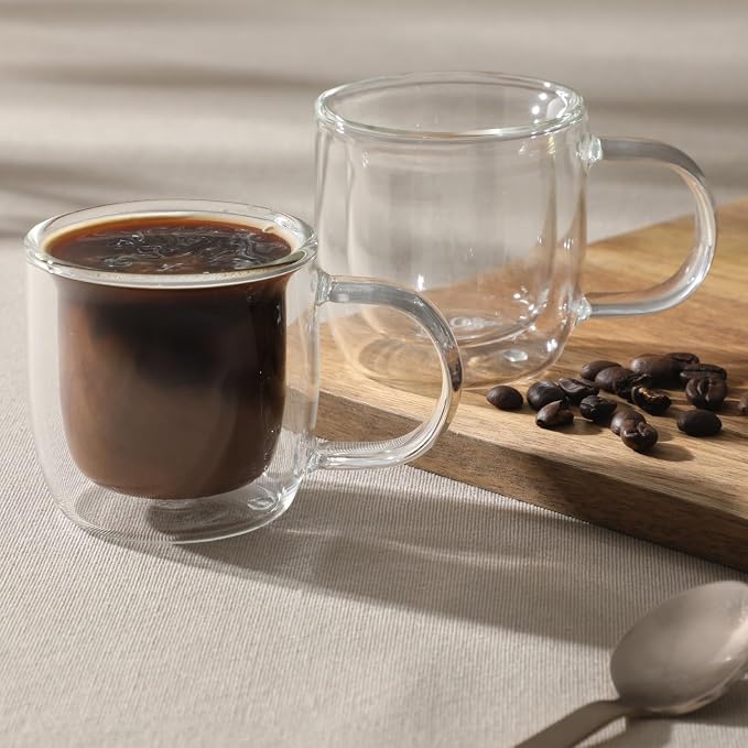 Mr. Coffee Salon Espresso 3 OZ Double Wall Insulated Glasses Mugs - Image 4