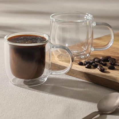 Mr. Coffee Salon Espresso 3 OZ Double Wall Insulated Glasses Mugs - Image 4