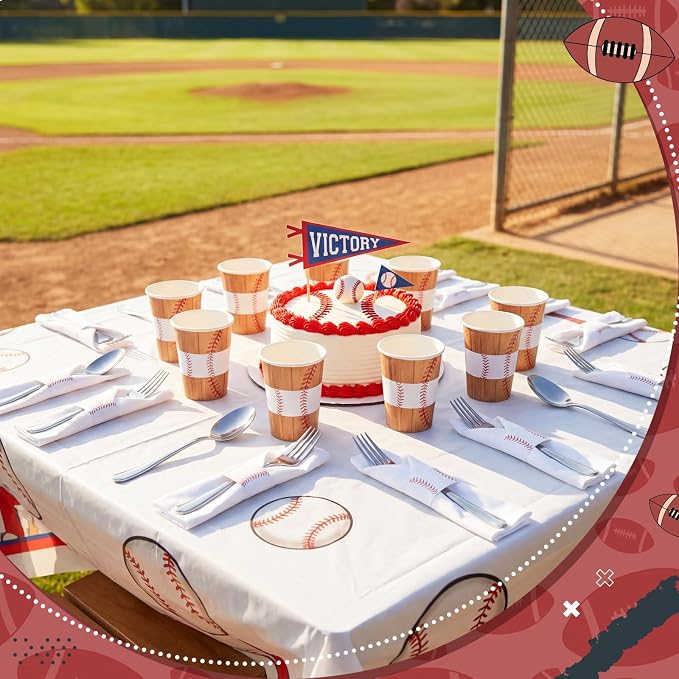 FoldTier 300 Pcs Baseball Paper Napkin Rings Bulk Disposable Sports Napkin - Image 3