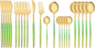 JASHII Flatware Set 24 Piece, Stainless Steel Silverware Set, Macaron Small by JASHII