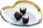 Annieglass 7" Heart Plate with 24k Gold, Timeless Glass Tableware for all Occasions, Made in the USA