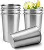 12oz Stainless Steel Pint Cups, Stackable Metal Drinking Glasses | Stainless by Luxgola