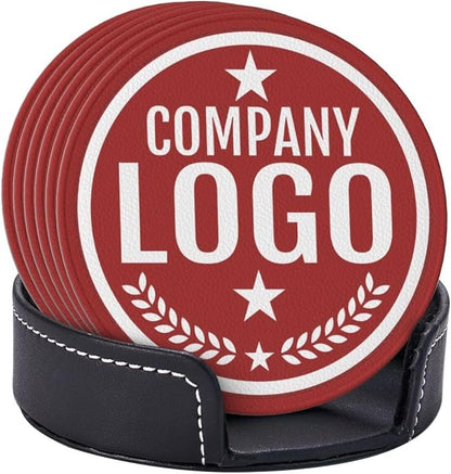 Custom Leather Coasters with Logo - Image 6