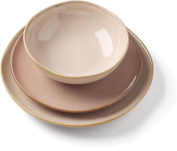 Oneida Organic Shades Clay Stoneware 12-Piece Dinnerware Set - Image 6