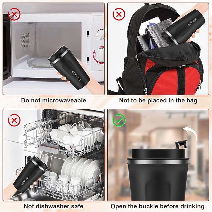 MOMSIV 17oz Travel Coffee Mug, Insulated Coffee Cup - Image 7