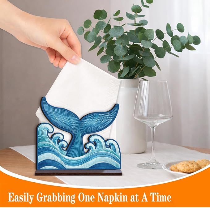 Whale Tail Napkin Holder for Table - Image 3