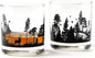 Black Lantern Forest Animal Whiskey Glass Set of 2 – 11oz Old Fashioned Rocks Glasses for Men | Wildlife & Nature Themed Barware for Bourbon, Scotch & Cocktails | Dishwasher Safe Gift Ready