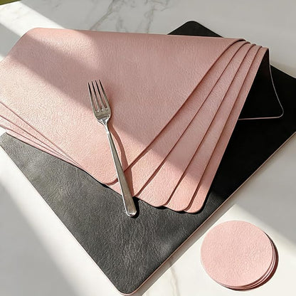 Placemats and Coaster Sets, Faux Leather Effect Place Mats by Unknown