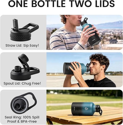 RAYMYLO Insulated Water Bottle 64 oz, Triple Wall Vacuum Stainless Steel | - Image 5