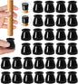 32 Pcs Chair Leg Floor Protectors - Silicone Felt Pads, Scratch-Proof & Noise-Free, Easy Smooth Moving, Small Size (Fits Round Chair Legs: 5/16" to 1-5/16" Diameter)