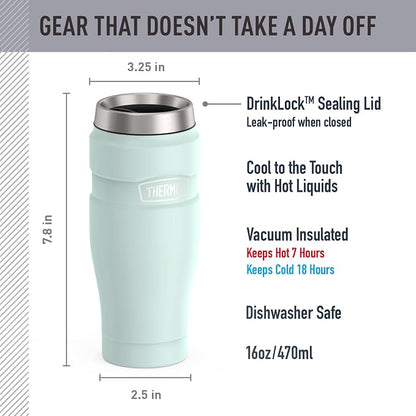THERMOS Stainless King Stainless Steel Tumbler, Matte Light Blue | - Image 2
