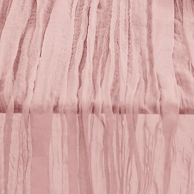 6 Pack Blush Pink Cheesecloth Table Runner 35x120 Inch 10Ft Rustic Gauze Cheese - Image 5