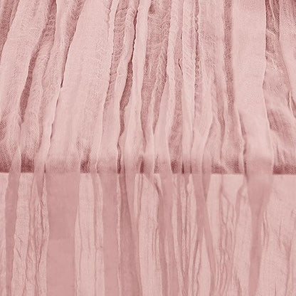 6 Pack Blush Pink Cheesecloth Table Runner 35x120 Inch 10Ft Rustic Gauze Cheese - Image 5