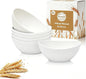 Soup Bowls Sets of 6, Unbreakable Wheat Straw Bowls 26oz, Oval Kitchen Bowls by BUSOKIP