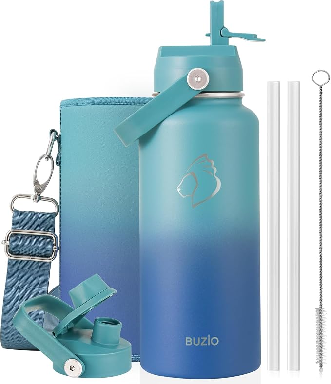 BUZIO Insulated Stainless Steel Water Bottle 32 oz by BUZIO