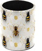Leather Pen Holder for Desk, Honeycomb Bee Pencil Cup Pen Organizer Makeup by Unknown