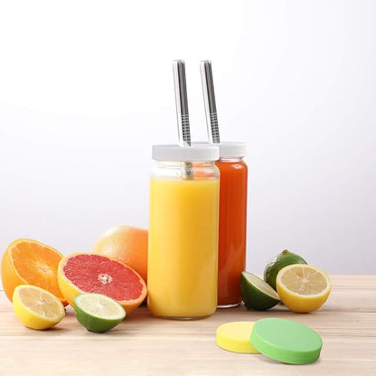 8 Pack Glass Juicing Bottle Drinking Jars - Image 6