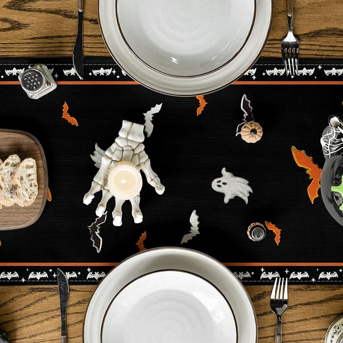 Artoid Mode 210 GSM Halloween Table Runner 13x48 Inch Home Party Decor | Wizard - Image 3