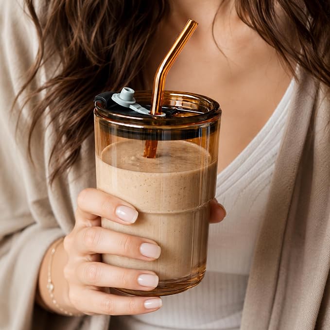 13oz Iced Coffee Cup, Glass Tumbler - Image 6