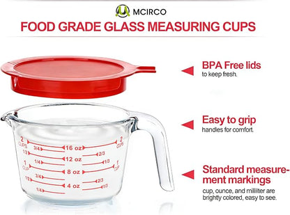 M MCIRCO 6 Pcs Glass Measuring Cups - Image 3