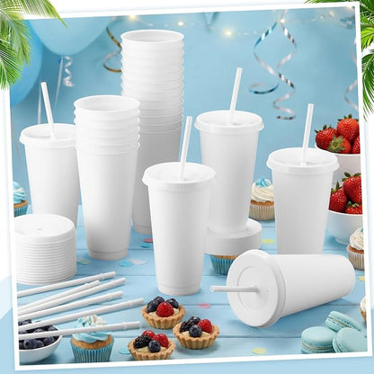Honeydak 60 Pack Tumbler with Straw and Lid Bulk Cups - Image 2