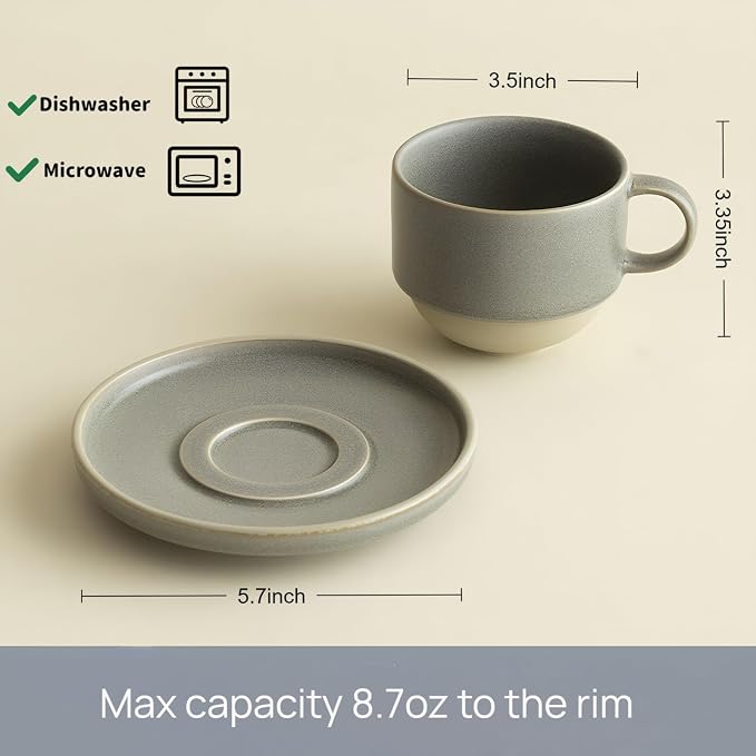 Little minimalist ceramic pottery tea cup - Image 2