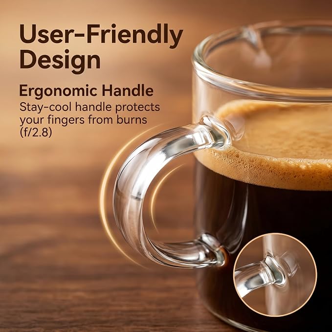 Farielyn-X® 5 OZ Espresso Cups Set of 2, Double Spouts Cups, Shot Glasses - Image 9