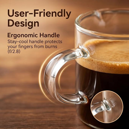 Farielyn-X® 5 OZ Espresso Cups Set of 2, Double Spouts Cups, Shot Glasses - Image 9
