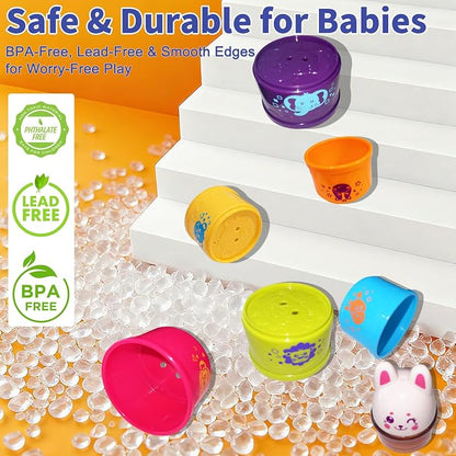 WEEJOYGAM Stacking Cups Baby Toys 6-12 Months, Stacking Toys - Image 3