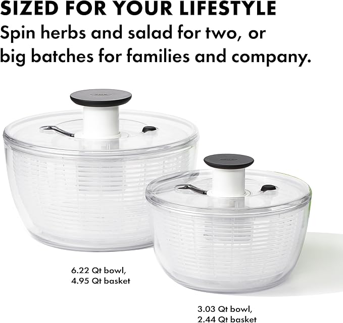 OXO Good Grips Salad Spinner | Lettuce Spinner | Fruit Washer | Fruit Washing - Image 9