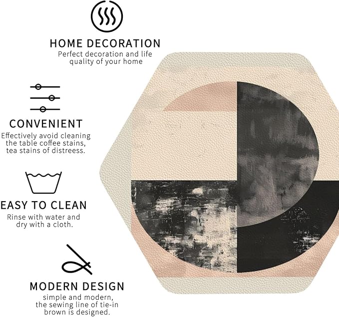 Minimal Abstract Shapes Print Coasters - Image 3