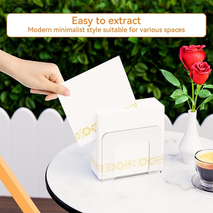 2 Pack Square Clear Napkin Holder - Image 4