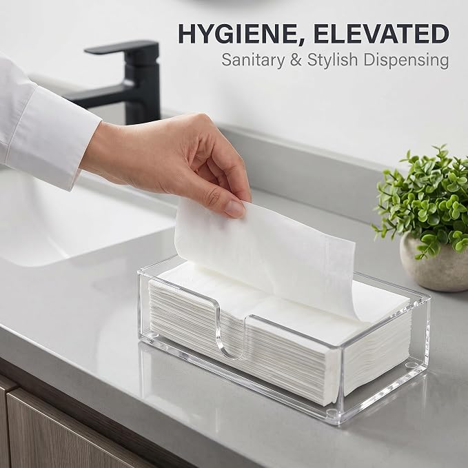 Acrylic Paper Towel Holder, C-Fold Towels & Napkins - Image 2