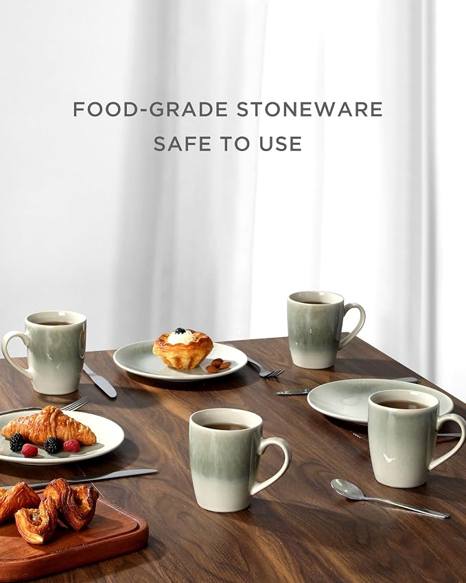 famiware Coffee Mugs Set, 13oz Mug Set of 6, Stoneware Cups - Image 4