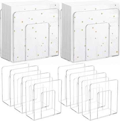 Patelai 8 Pack Crystal Acrylic Clear Napkin Holder by Patelai