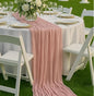 3 Pack Dusty Pink 10FT Cheesecloth Table Runners –120 Inch Blush Gauze Boho by HQ-SITE