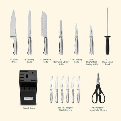 Cuisinart 15-Piece Stainless Steel Hollow Handle Block Set, C77SS-15PK | - Image 4