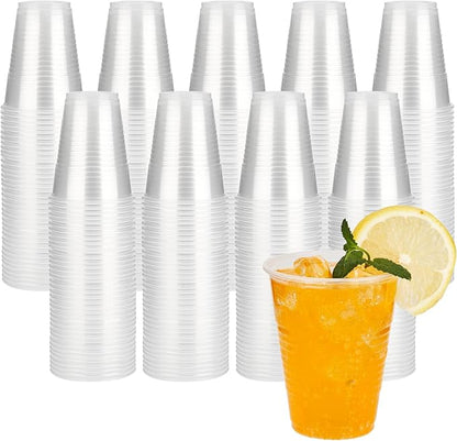 YEEHAW 7 oz Plastic Cups, 500 Pack - Clear Disposable Drinking Water Cups for Cold Beverages, Ideal for Party