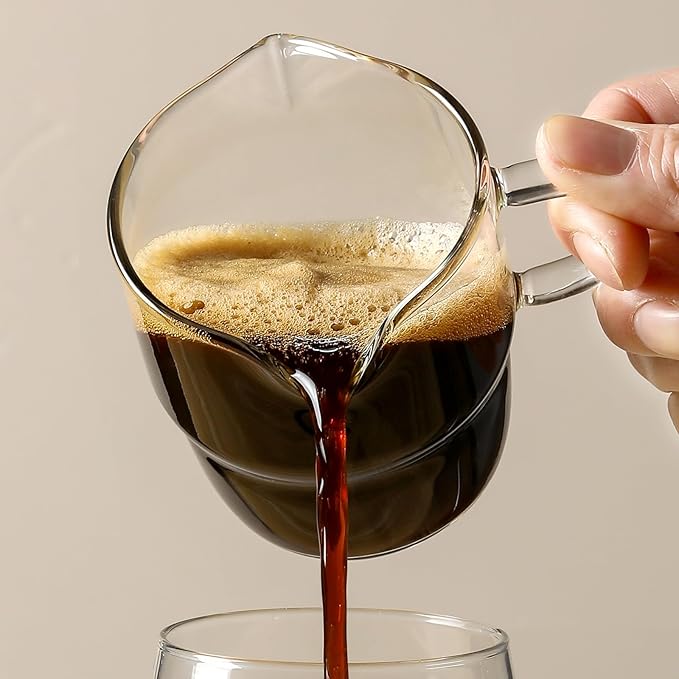 NETANY 6 OZ Espresso Cups Set of 2, Double Spouts Stackable Cups, Espresso - Image 5