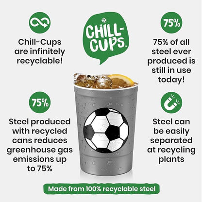 Steel Chill Cups 16 oz. Reusable Party Cups, 100% recyclable - Image 5