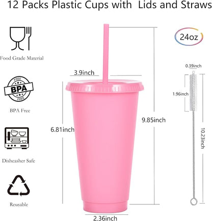 24 oz Reusable Plastic Cups, Custom Cups - Image 2